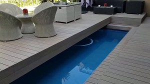 Пример раздвижной террасы для бассейна