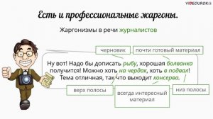 Видеоурок по русскому языку “Жаргонизмы”