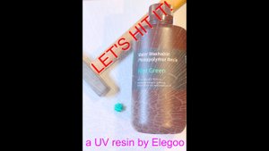 A smash resistance test for ELEGOO Water Washable Mint Green Resin Test plus a real print.
