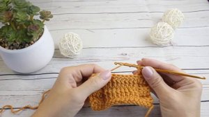 Вязание крючком. Узор "Коса" крючком