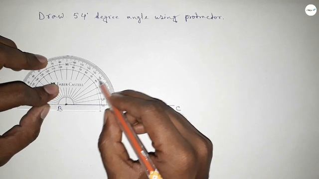 How to draw 54 degree angle using protractor. shsirclasses. смотреть онлайн