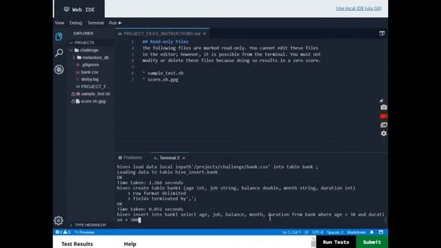 | Hive | Insert the data | Frescoplay | HandsOn | Hackerank |