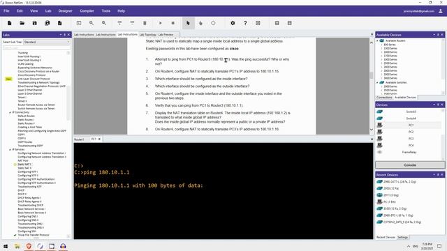 Free CCNA _ Static NAT _ Day 44 Lab _ CCNA 200-301 Complete Course