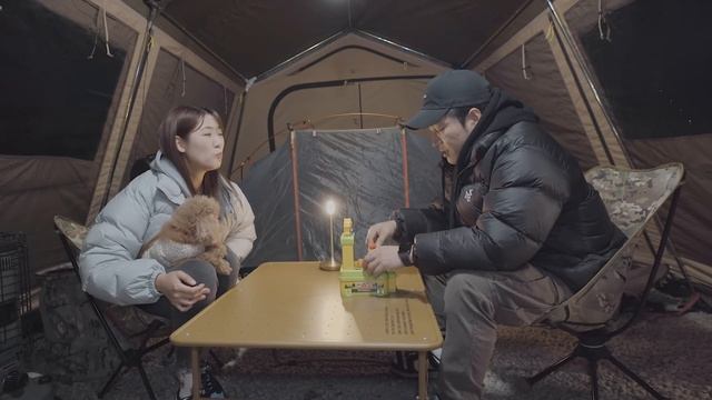 캠핑 브이로그 . 동계캠핑 화목난로 살까말까? 직접 보고 판단하세요 . 최고의 냉동 삼겹살 고기 먹방 . 겨울난로 사용법 추천
