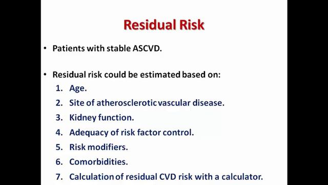 ESC Guidelines: Risk Stratification in Established ASCVD (English Version)