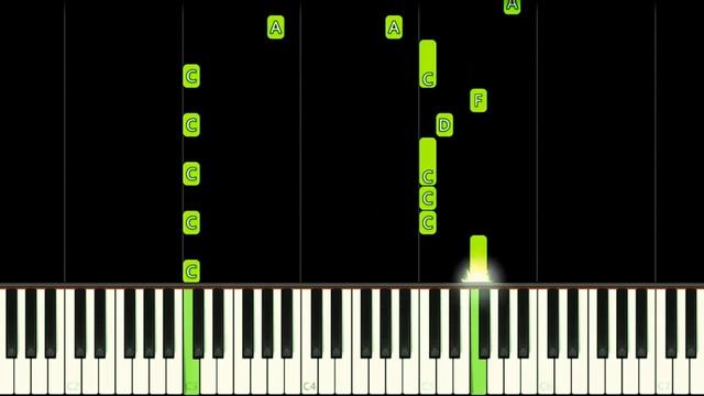 CHICKEN SONG - EASY Piano Tutorial смотреть онлайн