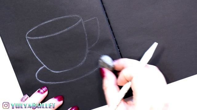 УРОК РИСОВАНИЯ БЕЛЫМ КАРАНДАШОМ | Поэтапно для начинающих | YulyaBullet