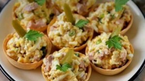 ТАРТАЛЕТКИ С ПЕЧЕНЬЮ ТРЕСКИ И ПЛАВЛЕНЫМ СЫРОМ, РЕЦЕПТ В ОПИСАХ!