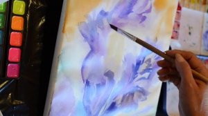 ИНТЕРЬЕРНАЯ КАРТИНА акварелью. Рисуем АРТ  легко и быстро.