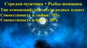 Совместимость Стрелец-мужчина и Рыбы-женщина