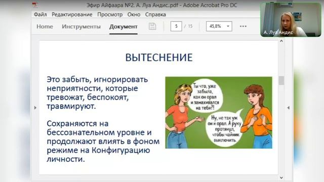 15.07.2022 Айгиллгирллийя «Психологические защитные механизмы. Виды, примеры, практика» Часть 1
