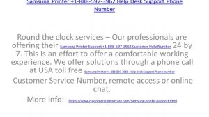 Samsung Printer +1-888-597-3962 Help Desk Support Phone Number