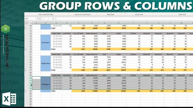 Group Rows and Columns in Excel | Grouping In Excel | Excel Tips [Hindi] смотреть онлайн