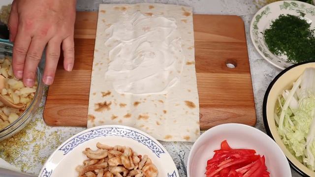 Быстро и вкусно | Лаваш с начинкой
