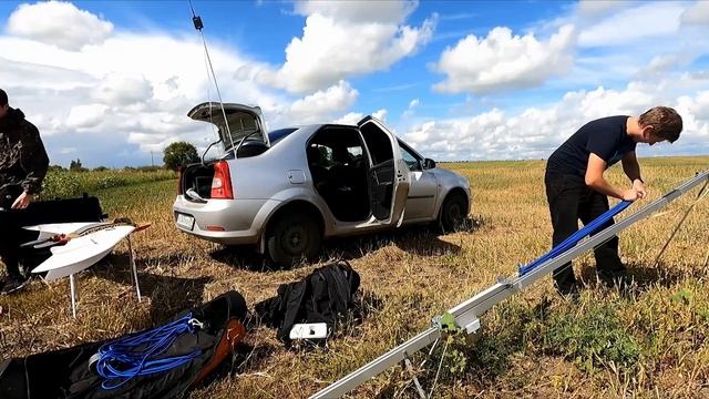 Запуск БПЛА Geoscan 201M над полем смотреть онлайн