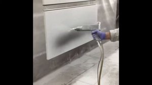 Напыление порошковой краски...