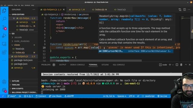 AM Coder - Advanced EJS in ExpressJS - Using Functions to Simplify your Templates