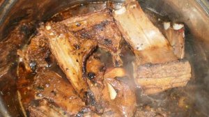 Ребрышки с овощами тушеные