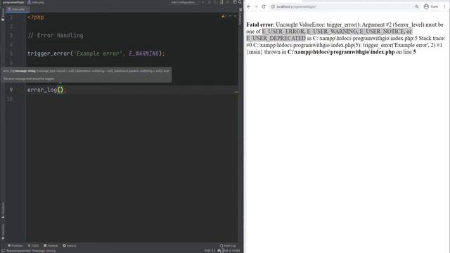 29 PHP Error Handling & Error Handlers - Full PHP 8 Tutorial смотреть онлайн
