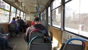 В Томском трамвае.