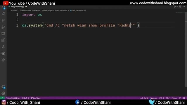 How to Find Wifi Password Using Python (IN HINDI) | Wifi ka Password Kaise Pta Kare | CodeWithShan смотреть онлайн