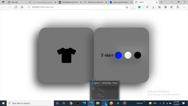 Color Changer by HTMLCSS and JS | Web demo | ecommerce web