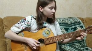 Ой у лузі червона калина похилилася, чогось наша славна Україна зажурилася гітара Габріелла м.Суми