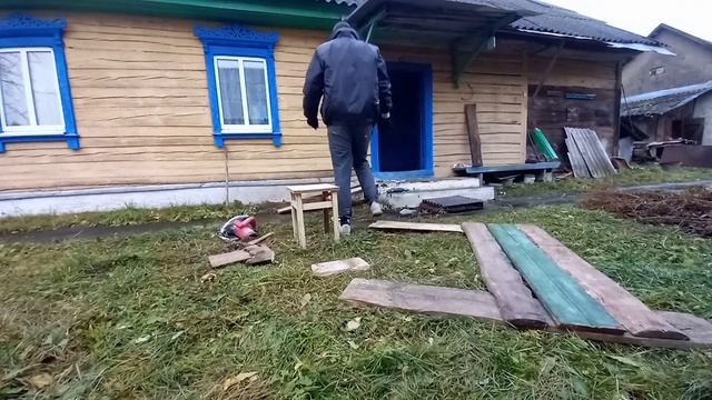 Ремонт крыльца или Пандус для мамы. Теперь она поднимется сама. Дом в деревне становится лучше. смотреть онлайн