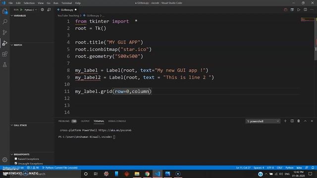 Positioning With TKinter Grid System in Python - Python Tutorial(2020)  #3