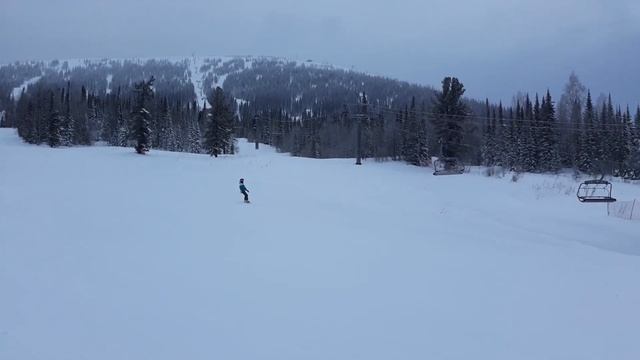 Его величество, Шерегеш, Панорама. Сектор F. Обзор горнолыжного курорта Шерегеш, обзор трасс. смотреть онлайн