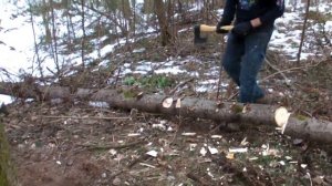 Топор Плотник в работе (без романтики)