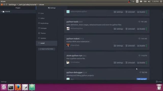 python tutorial , installation atom on ubuntu (class 01)