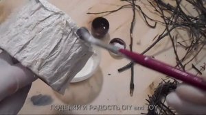 Поделка из природного материала для детей "Гнездо на пеньке".