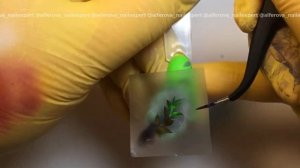 Аэрография на ногтях Видео урок дизайна ногтей аэрографом  Листья на ногтях Дизайн ногтей аэрографо