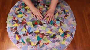 Круглая салфетка.  Пицца с аппликацией.