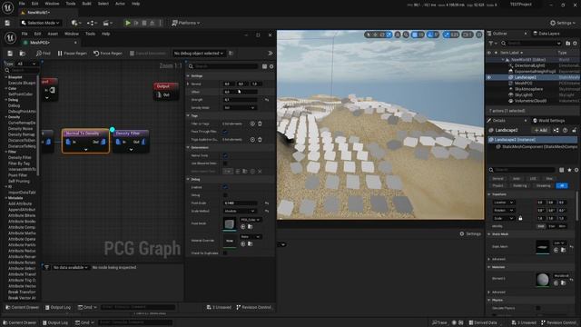 Procedural Content Generation (PCG) Размещение на обьекте StaticMesh (UE5.2) смотреть онлайн