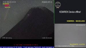 Live Streaming Merapi Volcano Eruption - Yogyakarta and Central Java, Indonesia 03-06-2022