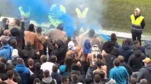 ФАНЫ "ЗЕНИТА" В ЛУЖНИКАХ: ПИРО-ШОУ КОРПУЛЕНТНЫХ МУЖЧИН