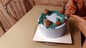 КАК УКРАСИТЬ НОВОГОДНИЙ ТОРТ.