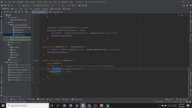 #4. How to Check Logged in User Firebase Android App using kotlin | Firebase Authentication Android