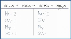 How to Balance Na2CO3 + MgSO4 = Na2SO4 + MgCO3