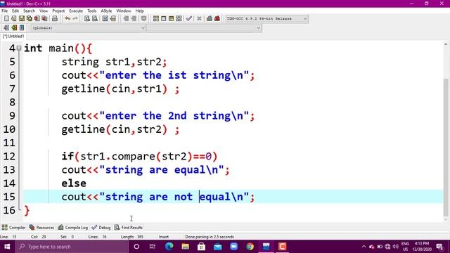 Lecture #52-How to compare two strings in C++/How to find length of string in C++ смотреть онлайн