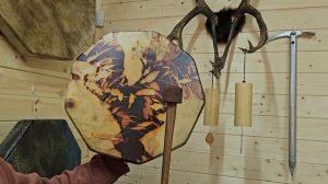 Бубен 40 см кожа коза