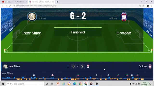 LIVE STREAMING INTER MILAN VS CROTONE I ITALY SERIE A 2020/2021 смотреть онлайн