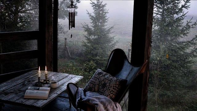 Гроза за окном. Звуки грозы, дождя. Thunderstorm outside the window. Sounds of thunder, rain.