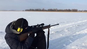 ВПО 221, замедленная съемка, автоматика механизма Калашникова, прицел Никон, ланкастер, 9,6/53