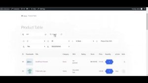 WooCommerce Product Table - Search