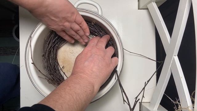 Венок из веток - Как сделать ВЕНОК-ОСНОВУ из березовых веток своими руками. Супер простой способ!