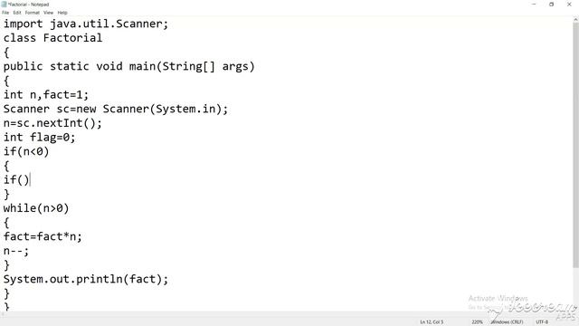 CODING SOLUTIONS|JAVA PROGRAMS|NUMBER BASED|TO FIND THE FACTORIAL OF THE GIVEN NUMBER|3 WAYS
