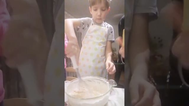 Дети готовят печенье/ рецепт из детского сада!!!